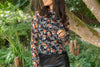 Sheer Black Floral Shirt