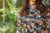 Sheer Black Floral Shirt
