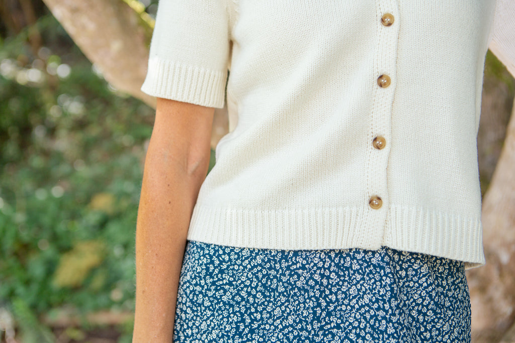 Floral Midi Skirt - Blue