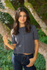 Short Sleeve Knit Cardigan - Grey