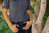 Short Sleeve Knit Cardigan - Grey