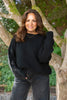 Classic Exposed Seam Sweater - Black