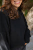 Classic Exposed Seam Sweater - Black