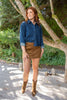 Oversized Cropped Denim Shirt