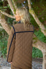Quilted Long Coat - Cognac