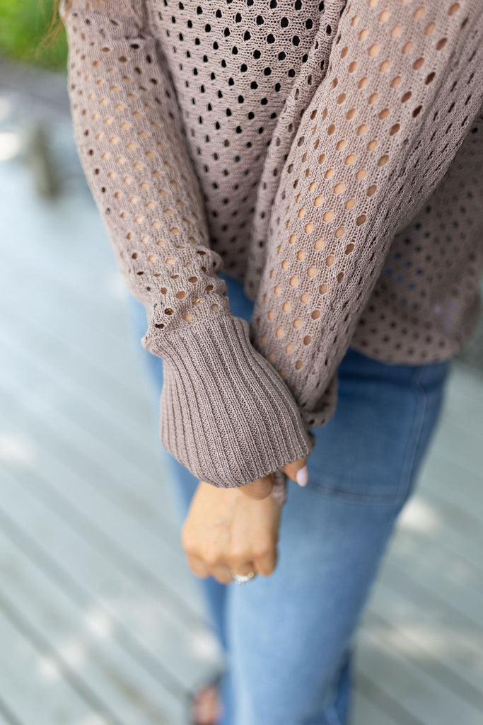 Eyelet Knit Sweater - Coco