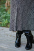 Floral Midi Skirt - Black
