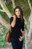 Lightweight Mock Neck Sweater - Black