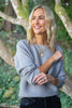 Ribbed Knit Sweater - Grey