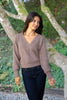 Faux Wrap Sweater - Mousse