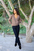 Faux Wrap Sweater - Mousse
