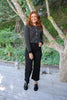 Striped Black & Cream Button Up Cardigan