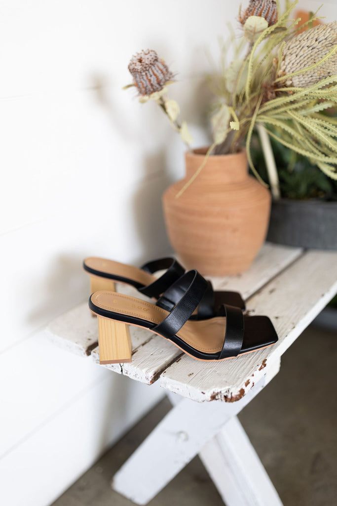 Double Strap Sandal - Black