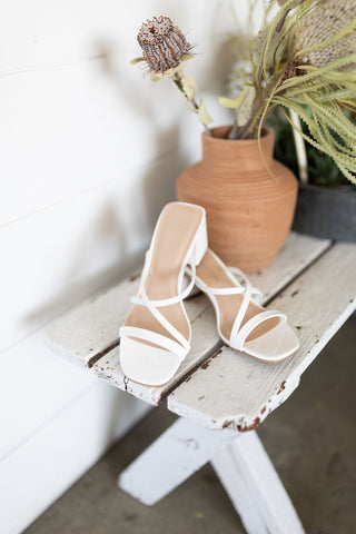 Front Cross Patent Sandal - Nude