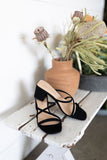 Strappy Heeled Sandal - Black