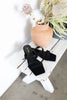 Two Strap Flat Sandal - Black