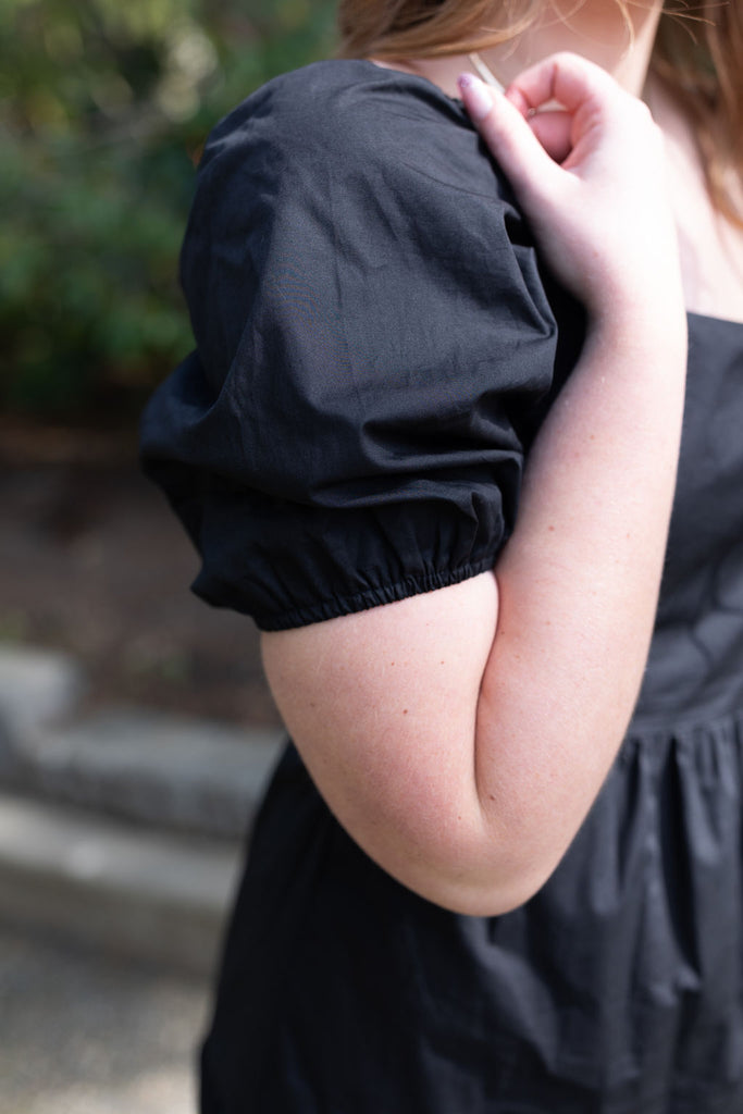 Midi Backless Dress - Black