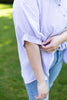 Button Down Striped Shirt - Blue