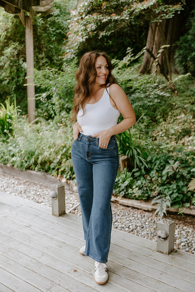 High Rise Wide Leg - Dark