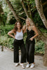 Scissor Cut Wide Leg - Washed Black