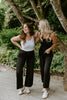Scissor Cut Wide Leg - Washed Black