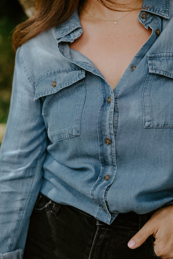 The Classic Denim Button Up - Blue