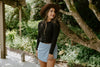 Cable Knit Lightweight Cardigan - Black