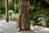 Floral/Black Strapless Maxi