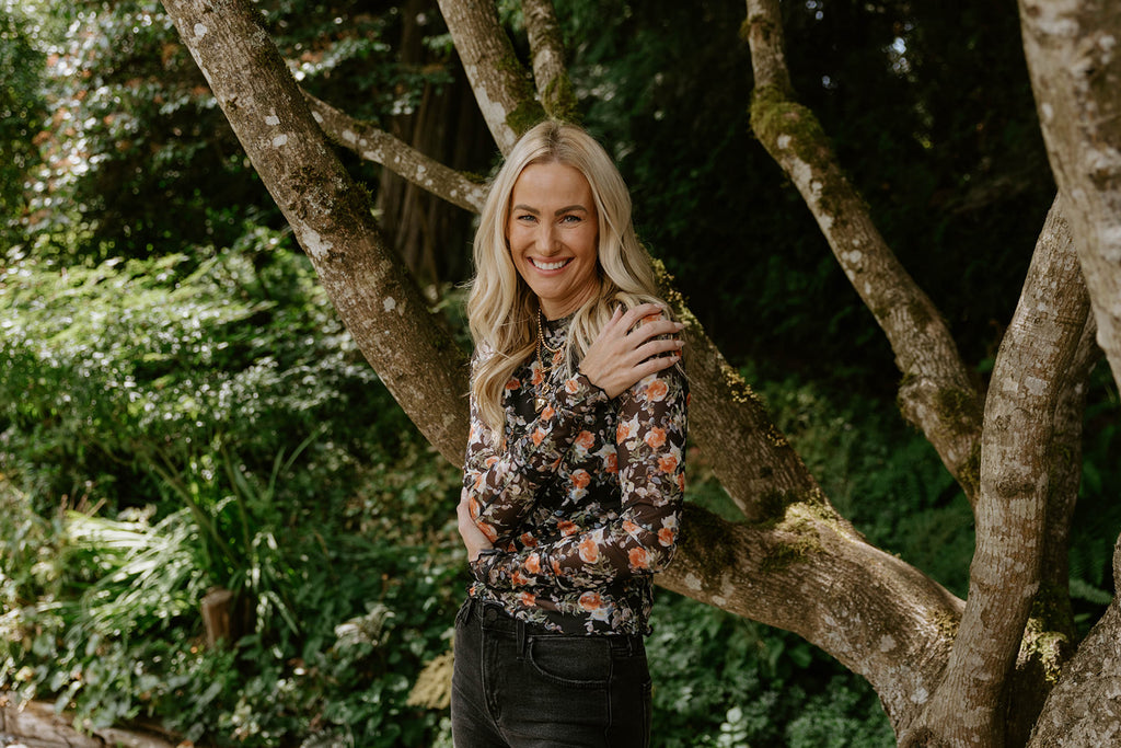 Sheer Black Floral Shirt