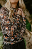 Sheer Black Floral Shirt