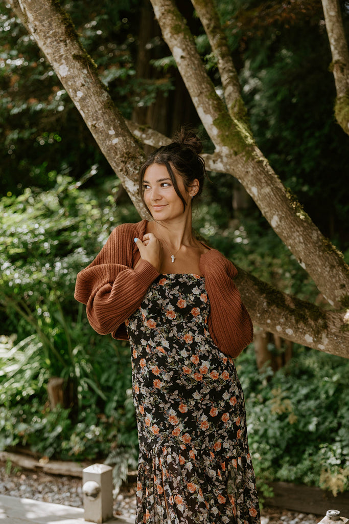 The Cropped Ballet Shrug - Brown