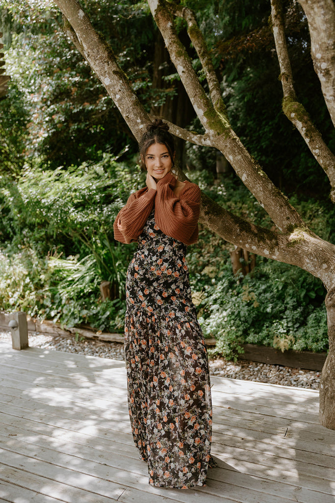 The Cropped Ballet Shrug - Brown