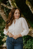 Crochet Mixed Material Cardigan - Cream
