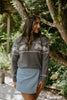 Horse Print Sweater - Grey