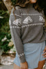 Horse Print Sweater - Grey