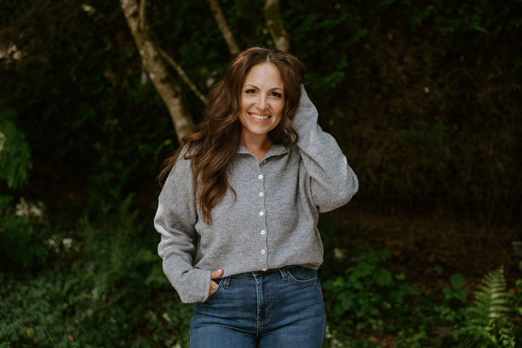 Lightweight Button Up Cardigan - Grey