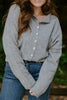 Lightweight Button Up Cardigan - Grey