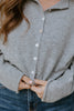 Lightweight Button Up Cardigan - Grey