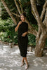 Black Side Ruched Dress