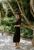 Black Side Ruched Dress