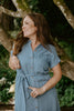 Chambray Button Down Shirt Dress