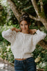 Crochet Mixed Material Cardigan - Cream