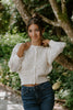 Crochet Mixed Material Cardigan - Cream