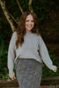 Ribbed Drop Shoulder Sweater - Grey