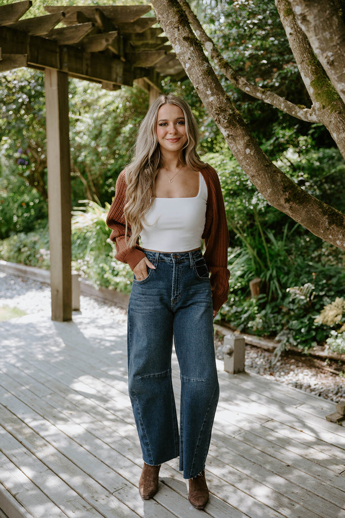 The Cropped Ballet Shrug - Brown