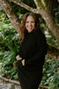 Waffle Sweater & Skirt Set - Black