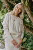 Waffle Sweater & Skirt Set - Oat