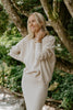 Waffle Sweater & Skirt Set - Oat