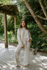 Waffle Textured Sweater & Pant Set - Oat