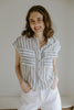 White Button Up With Blue Stripe